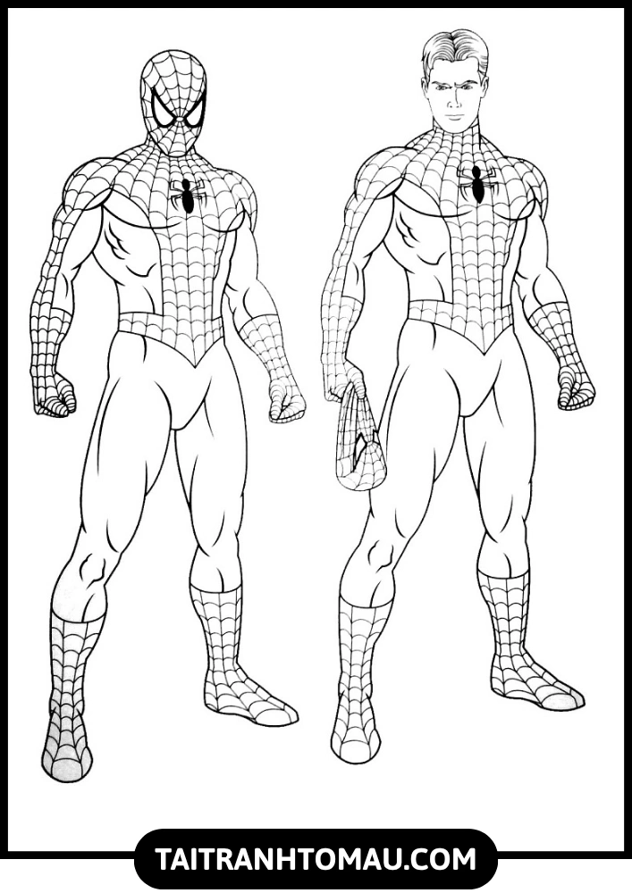 50+ Tranh Tô Màu Người Nhện Spider Man