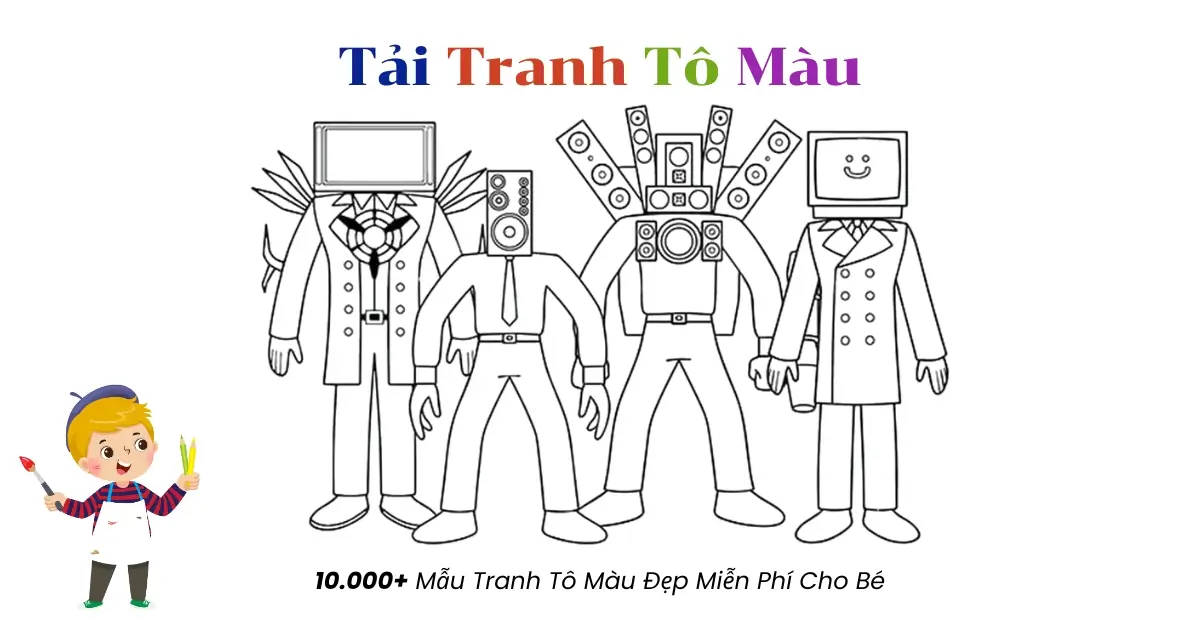 70+ Tranh tô màu Cameraman cho bé yêu 1 70+ Tranh tô màu Cameraman cho bé yêu