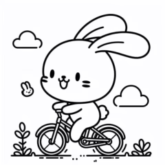 Tranh tô màu con thỏ dễ thương cho bé tô màu.