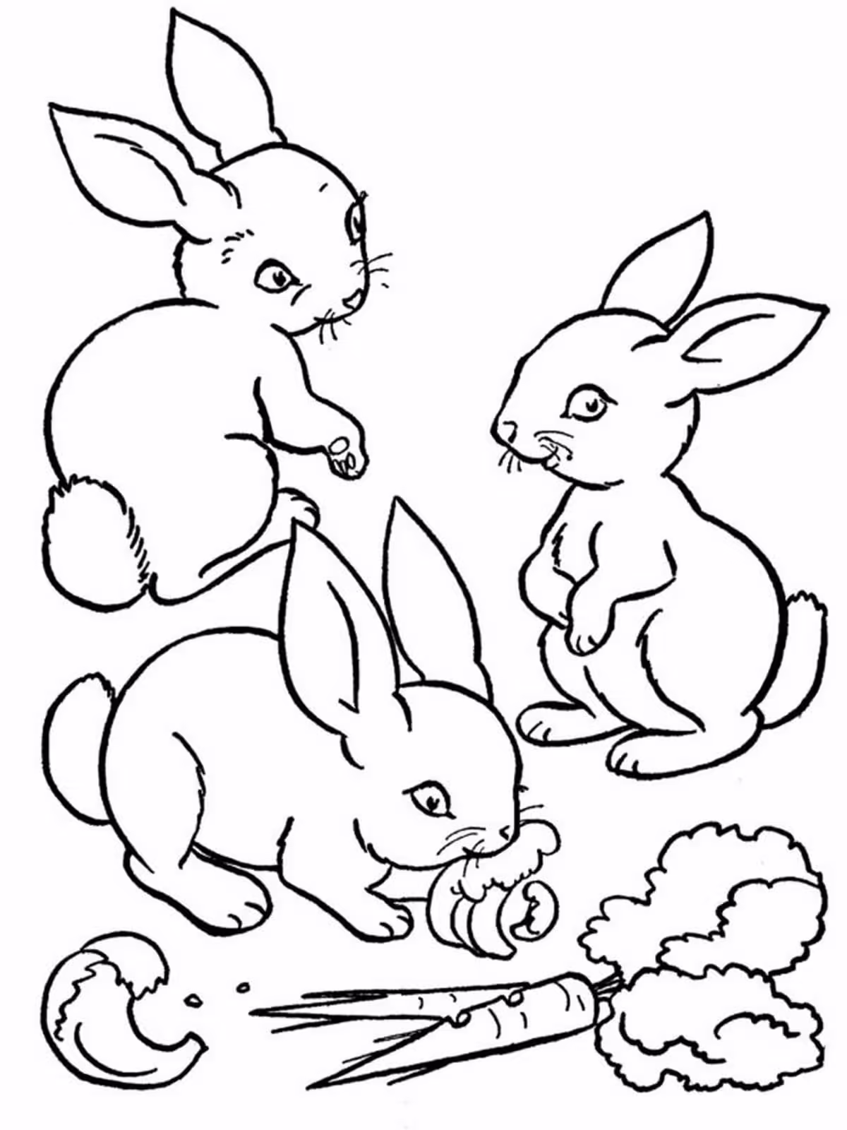 Tải 101+ Tranh Tô Màu Con Thỏ Cute, Đơn Giản Cho Bé [Miễn Phí PDF A4]