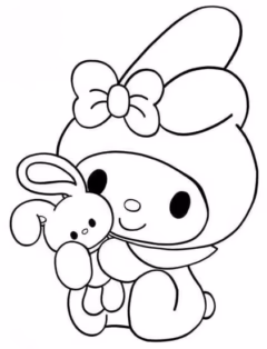 Melody đáng yêu đang chờ bé tô màu thật đẹp đó!