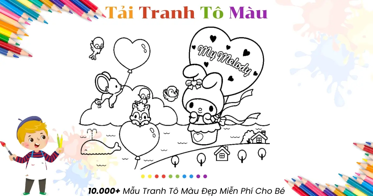 Bộ Sưu Tập Tranh Tô Màu Melody Dễ Thương Cho Bé Yêu Thỏa Sức Sáng Tạo