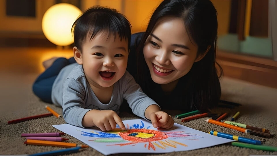 Tô màu giúp trẻ phát triển trí tưởng tượng như thế nào khi ba mẹ lắng nghe con kể