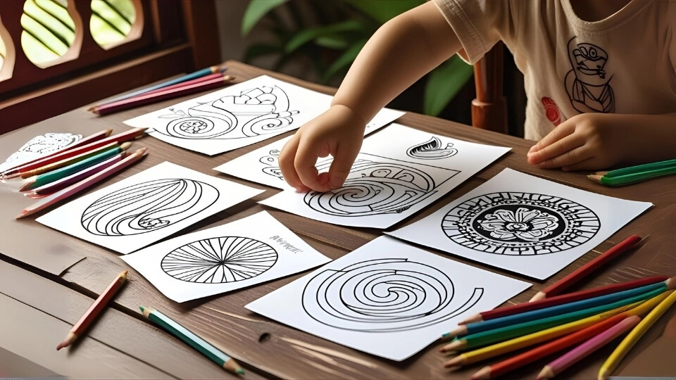 Tô màu giúp trẻ phát triển trí tưởng tượng như thế nào từ tranh nét đơn giản