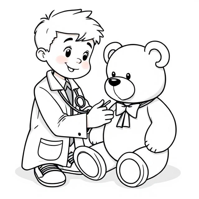 Tranh Tô Màu Bác Sĩ – Giúp Bé Khám Phá Nghề Y Thú Vị 8 Tranh Tô Màu Bác Sĩ – Giúp Bé Khám Phá Nghề Y Thú Vị