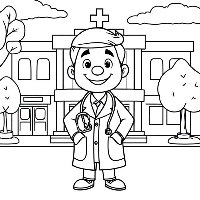 Tranh Tô Màu Bác Sĩ – Giúp Bé Khám Phá Nghề Y Thú Vị 6 Tranh Tô Màu Bác Sĩ – Giúp Bé Khám Phá Nghề Y Thú Vị