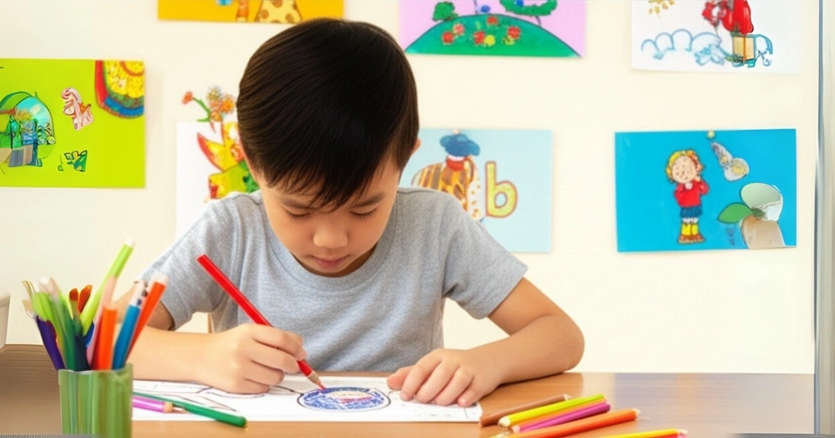 Từ A Đến Z: Bé Học Chữ Cái Qua Tranh Tô Màu Dễ Như Chơi! 5 Từ A đến Z: bé học chữ cái qua tranh tô màu dễ như chơi, dán thành bảng chữ cái